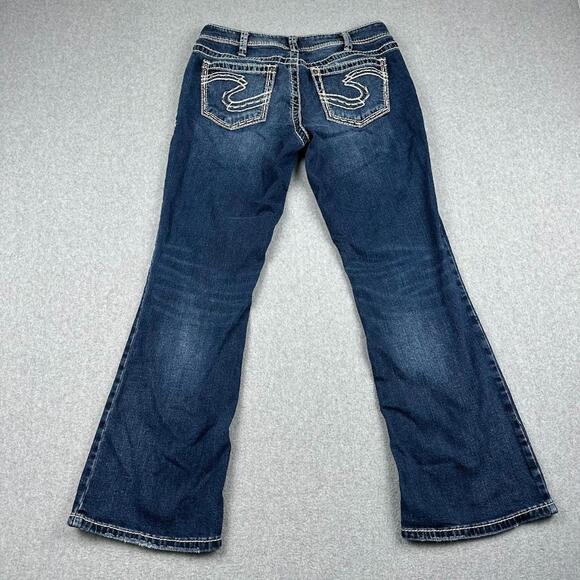 SILVER Jeans Womens SUKI Boot Cut Denim 30x29 Low Rise Thick Stitch Cowboy Rodeo - Picture 8 of 9